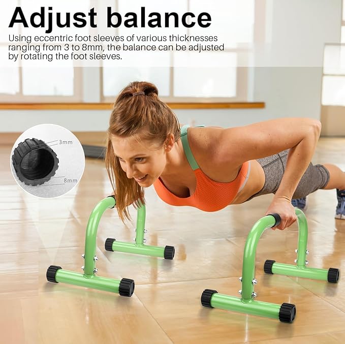 AmazeFan Parallettes Bars, Push Up Bars Strength Training For Handstands, Full Planche & Dips