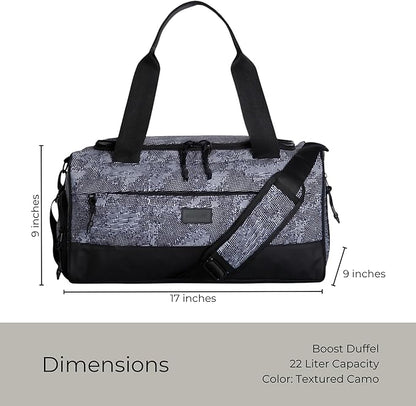 Vooray 22L Boost Duffle Bag – Small Gym Bag for Men and Women, Lightweight Travel Duffel with Shoe