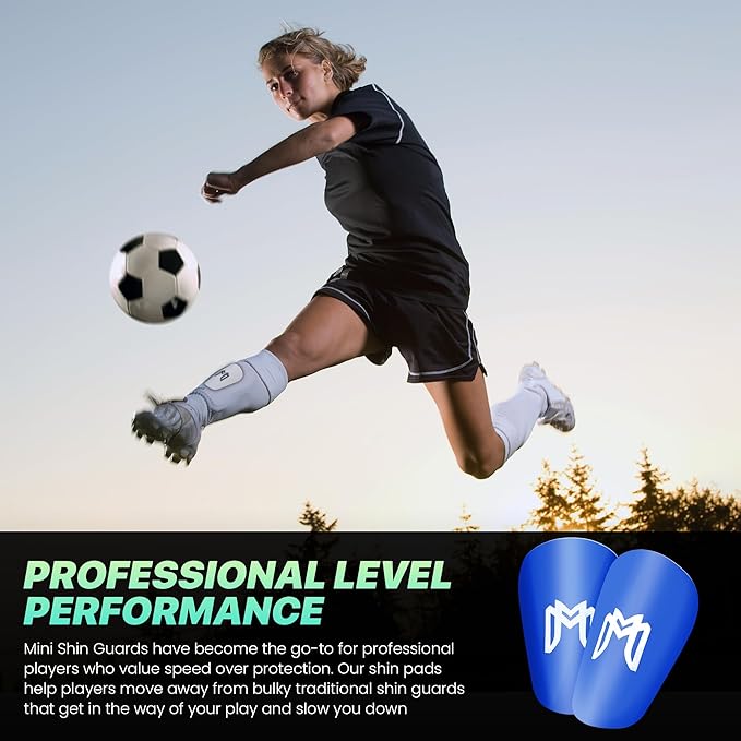 MiniGuards - Mini Shin Guards for Soccer Players - Tiny Shin Pads for Men, Women, Teens - Miniature