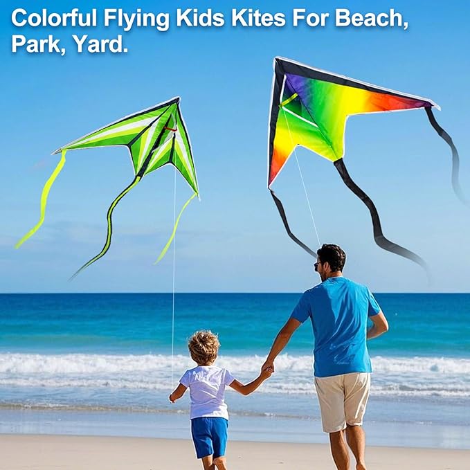 Easy to Fly Kites for Kids Ages 4-8 8-12 & Adults, Beach Flying Toys Butterfly Kite with Handle and