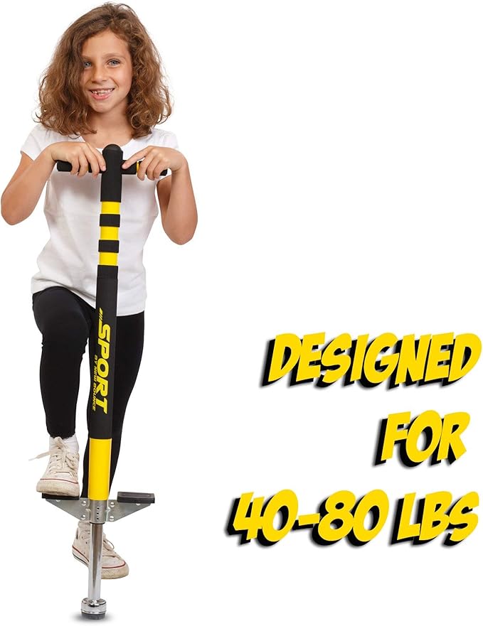 New Bounce Pogo Stick for Kids - Pogo Sticks, 40 to 80 Lbs - Sport Edition, Quality, Easy Grip