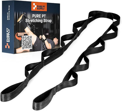 Pure PT Stretching Strap – Physical Therapist-Approved yoga straps for stretching | Premium Stretch