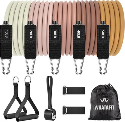 WHATAFIT Resistance Bands, Exercise Bands，Resistance Bands for Working Out, Work Out Bands with