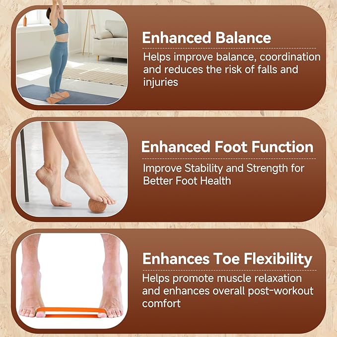 Rocalt Balance Board, Premium Cork Foot Strengthener, Balance Trainers for Enhanced Foot Function