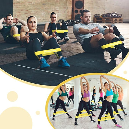 12 Pcs Latex Resistance Loop Exercise Bands for Booty Workout Stretch Exercise Bands Non Slip for