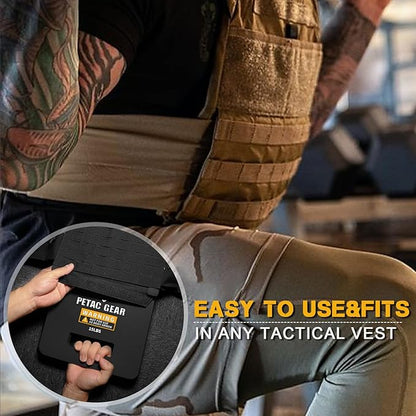 PETAC GEAR Tactical Weights Plates For Weighted Vest For Men Workout,5/10/15/20 LBS Weight Strength