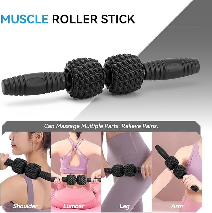 5 in 1 Foam Roller Set, High Density Fitness Exercise Foam Roller for Deep Tissue Muscle Massage