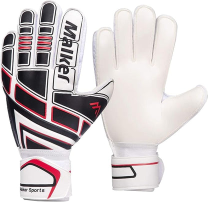 Malker Soccer Goalie Gloves Goalkeeper Gloves with Fingersave and Double Wrist Protection, Strong