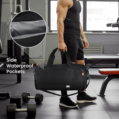 C&F BOGMOST Small Travel Duffel Bag,Compact Sports Small Gym Bag with Shoes Compartment,Lightweight