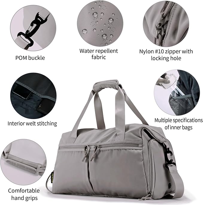 Weekender Duffel Bag with Shoe Compartment And Wet Pocket-Luggage Everyday Overnight Bag for Men