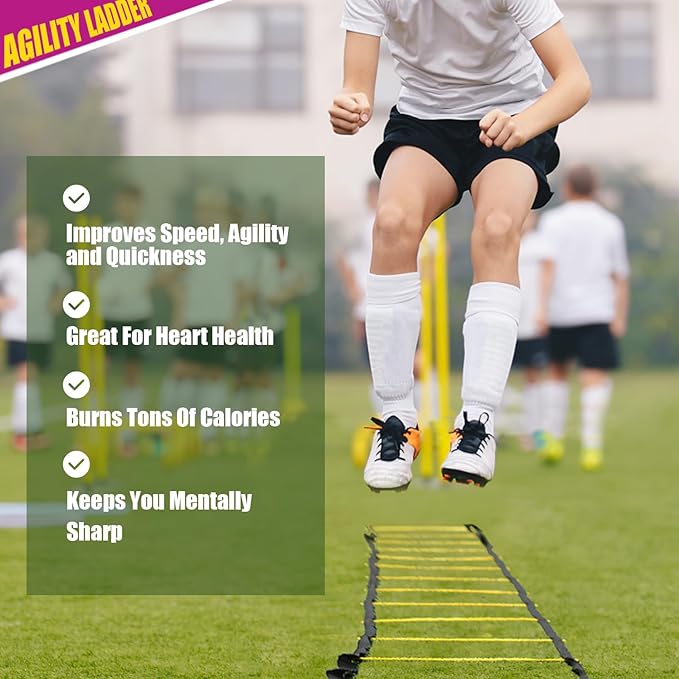 Teenitor Agility Ladder Speed Ladder Training Ladder for Soccer, Speed, Football Fitness Feet