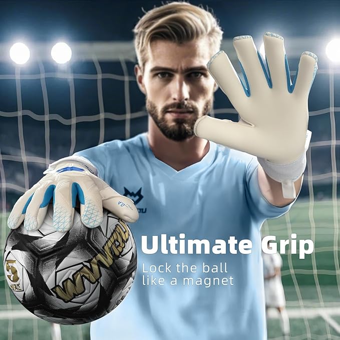 WVVOU Professional Goalkeeper Gloves for Adults and Youth Soccer Goalie Gloves Breathable Soccer