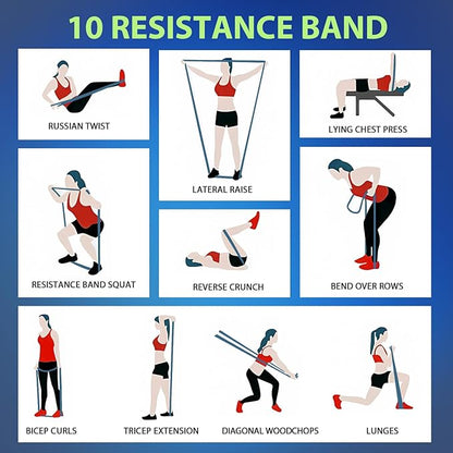 LEEKEY Resistance Bands Set for Pull-Up Assistance & Full-Body Training, Multi-Level Exercise Bands