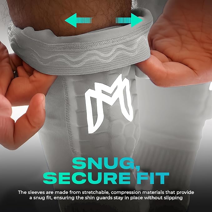 Mini Shin Guards Soccer – Built in Shin Pad Sleeves for Mens, Women, Teens - Small Shin Guards