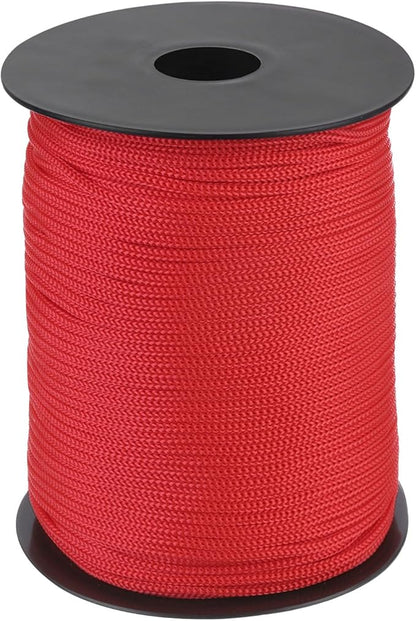 MECCANIXITY 1/8 Inch Polypropylene Rope Braided Ropes, 328ft Nylon Rope Hollow Utility Cord for