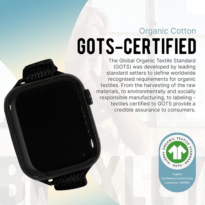 Braxley Bands - Organic Cotton Watch Bands For Women and Men, Compatible With All Apple Watch Sizes