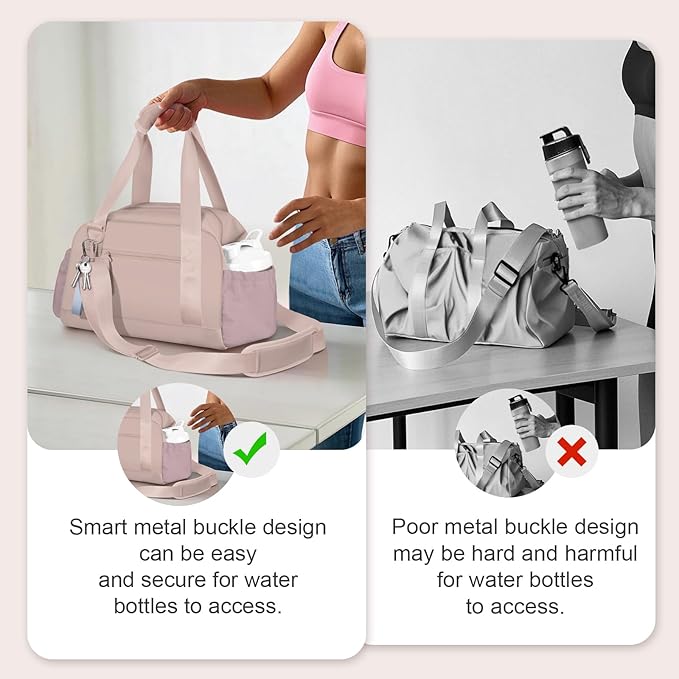 Small Gym Bag 14 inch for Women & Men Mini Gym Duffel Bag with Wet Compartment Waterproof Travel