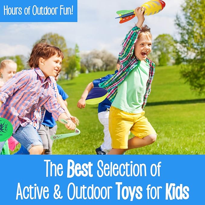 8-in-1 Sports Combo Play Set - Ultimate Outdoor Family Backyard Games with Foam Football, Flying