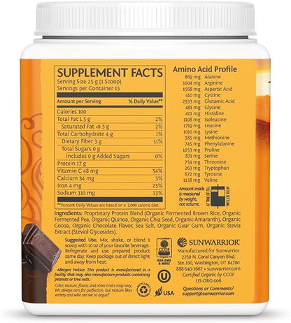 Clean Vegan Protein Powder Chocolate | Organic Protein Powder Plant Based Formula with 5 Superfood
