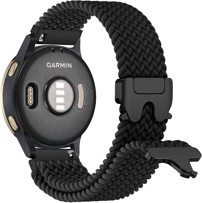 Braided Bands Compatible with Garmin Vivoactive 6/5/3/Venu 2 Plus/Forerunner 165/55/645/245 Music
