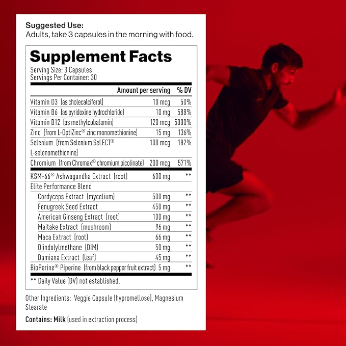 Mdrive Elite Testosterone Booster for Men - Supports Immune Health, Energy, VO2Max, Recovery