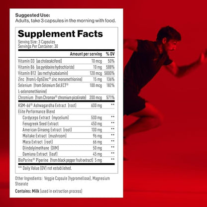 Mdrive Elite Testosterone Booster for Men - Supports Immune Health, Energy, VO2Max, Recovery