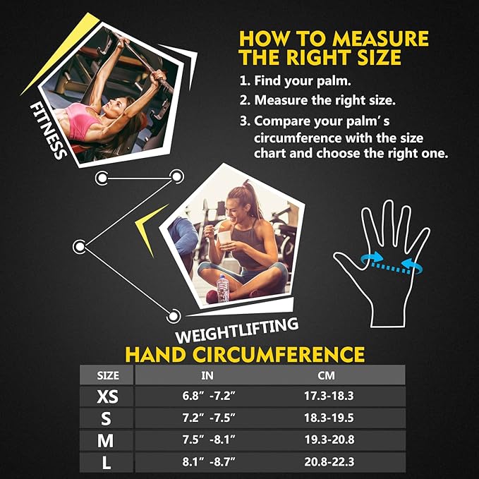 ihuan New Weight Lifting Gym Workout Gloves Men & Women, Great for Weightlifting, Exercise