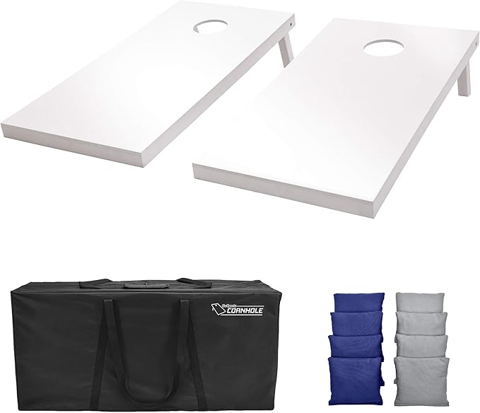 GoSports 4 ft x 2 ft Regulation Size Wooden Cornhole Boards Set - Includes Carrying Case and Over