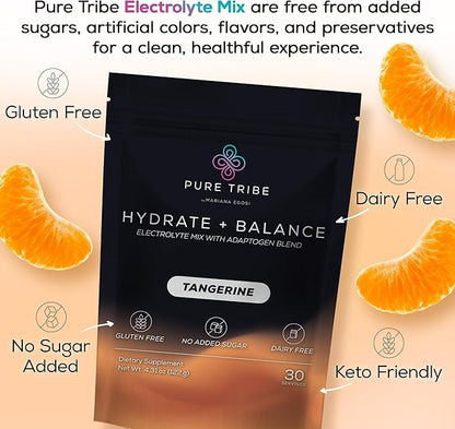 Electrolytes Powder Packets - Sugar Free Hydration Powder Drink Mix Loaded with 6 B Vitamins &