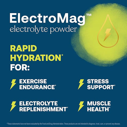 True Grace ElectroMag - 16 Stick Packs (Pack of 2) - Lemon Lime - Electrolyte Powder for Rapid
