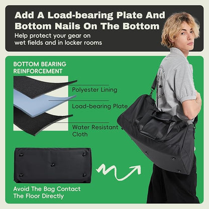 Gym Bag for Men with Shoe Compartment, 33L Duffle Bag for Traveling Overnight Weekend for Adults