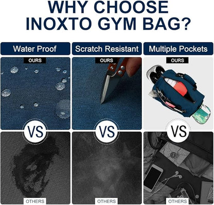 INOXTO Small Sports Gym Bag，Travel Duffel Bag with Dry Wet Pocket and Shoes Compartment for Women