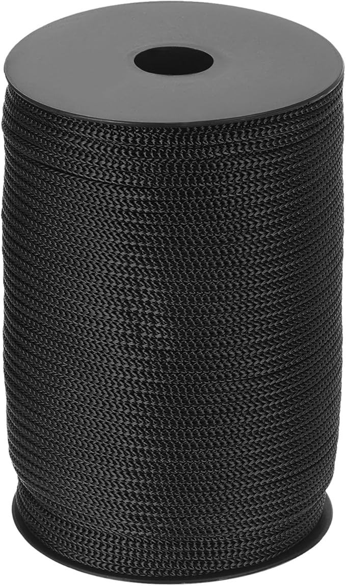 MECCANIXITY 5/32 Inch Polypropylene Rope Braided Ropes, 328ft Camping Rope Hollow Utility Cord for