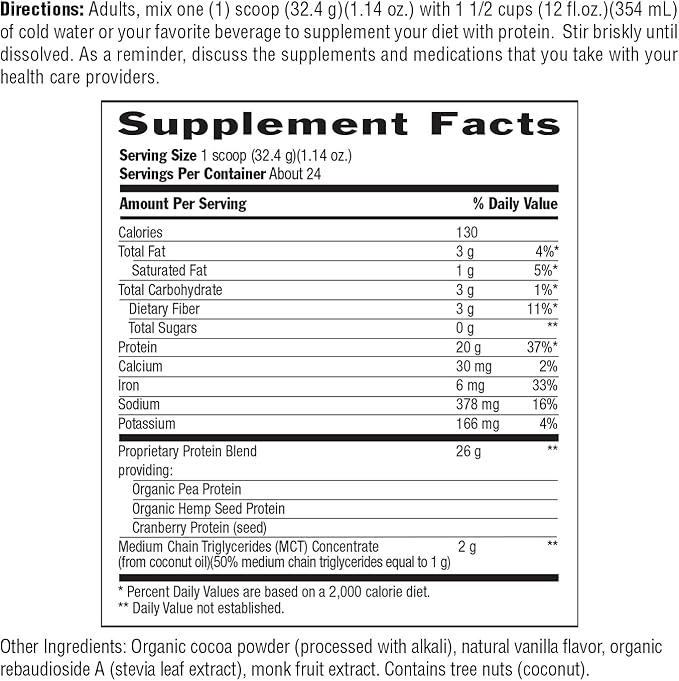 Biochem 100% Vegan Protein, Natural Amino Acids, Gluten Free, Keto, Non Whey, Pea & Hemp Protein