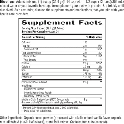 Biochem 100% Vegan Protein, Natural Amino Acids, Gluten Free, Keto, Non Whey, Pea & Hemp Protein