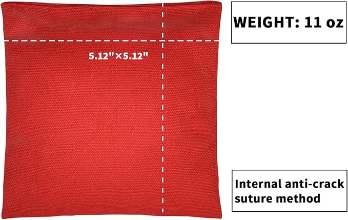 Set of 8 Regulation Cornhole Bags Double Sided, Weather Resistant Bean Bags for Cornhole Toss Game