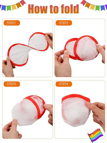 Gejoy Foldable Flying Disc Fans Bulk with Bags 9.8 Inch DIY Sublimation Handheld Cooling Fan Beach