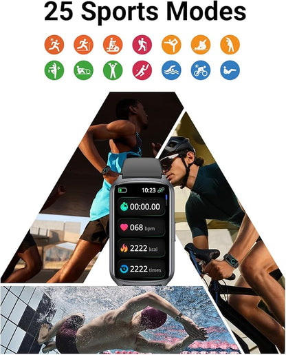 Health Fitness Tracker with 24/7 Heart Rate, Blood Oxygen, Blood Pressure, Sleep Tracker, 5ATM