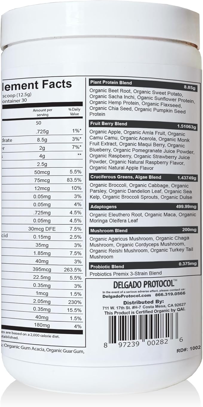 SlimPlant Pro - All Natural Superfood Protein Powder w/ 35 Vitamins, Minerals, and Whole