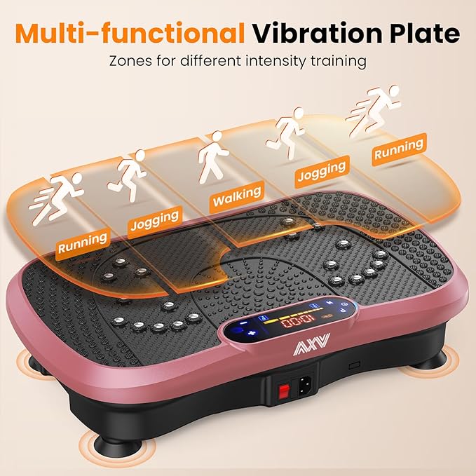 AXV Vibration Plate Fitness Platform Exercise Machine Vibrating Shaking Full Body Shaker Workout