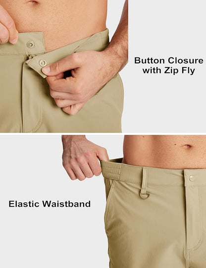 MAGCOMSEN Men's Hiking Cargo Shorts Quick Dry Lightweight 9" Golf Shorts Summer Casual Work Outdoor
