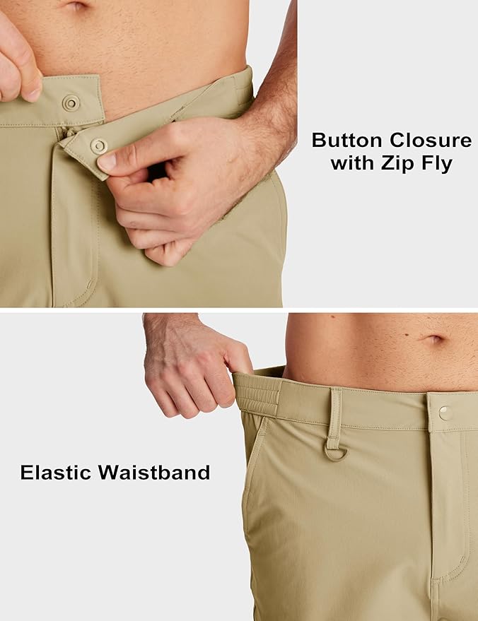 MAGCOMSEN Men's Hiking Cargo Shorts Quick Dry Lightweight 9" Golf Shorts Summer Casual Work Outdoor