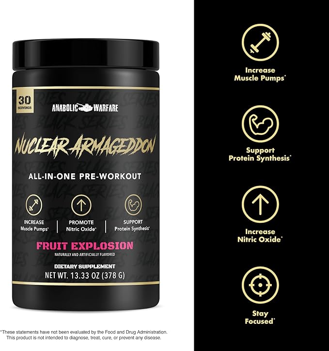 Anabolic Warfare Nuclear Armageddon Pre Workout Powder Pre-Workout for Men & Women with