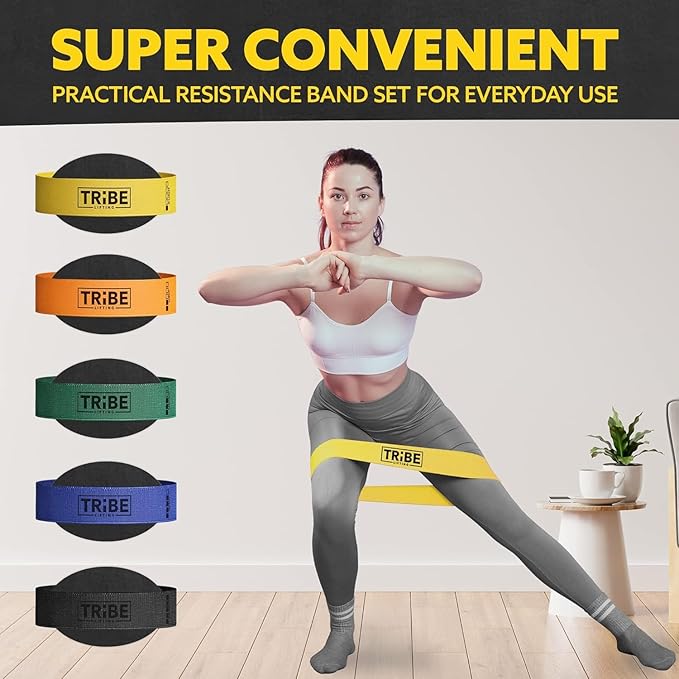 Fabric Resistance Bands for Working Out - Booty Bands for Women and Men - Exercise Bands Resistance