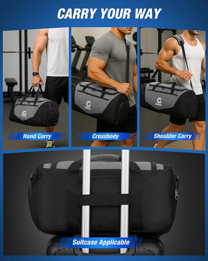 Gonex Gym Duffel Bag with Shoe Compartment Wet Pocket, Large Capacity Sports Duffle Bag for Men