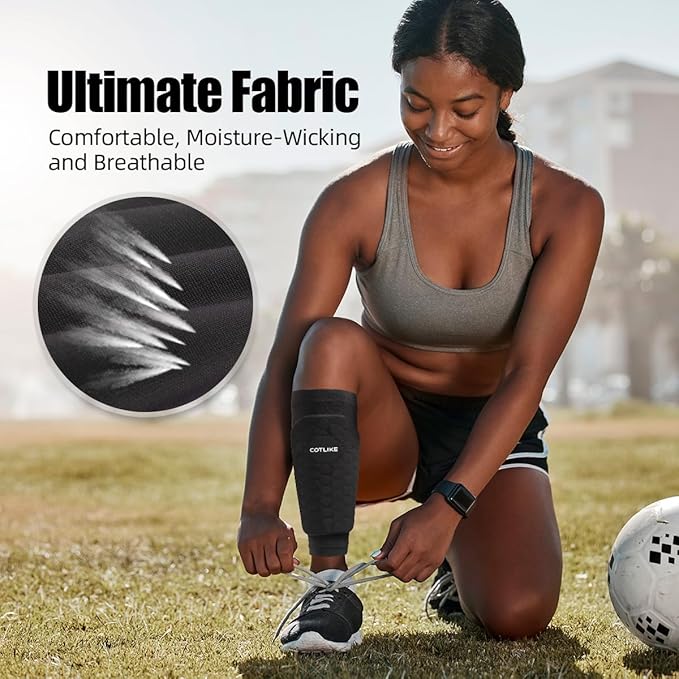 Soccer Shin Guards for Kids Youth Adults, Shin Guard Soccer Sleeves for 2-18 Years Old Boys Girls
