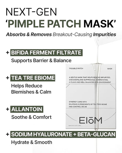 Trouble Patch Mask | Korean Face Mask ??Hydrating & Acne Face Mask for Blemish-Prone Skin, Calming
