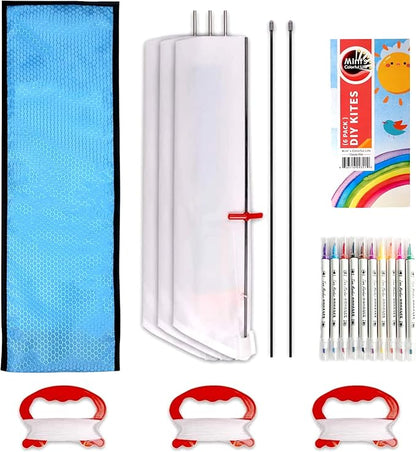 DIY Kites for Kids Kite Making Kit Bulk, Decorating Coloring Kite Party Pack,White Diamond Kite Kits