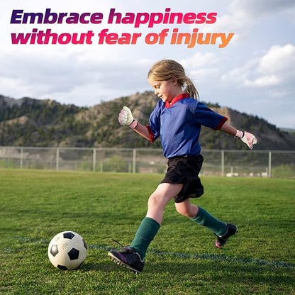 Sportout Kids Goalkeeper Gloves, Soccer Gloves with Double Wrist Protection and Non-Slip Wear