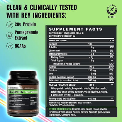 BODi Recover Whey Protein Powder Blend??Post-Workout Chocolate Whey Supplement for Muscle Recovery